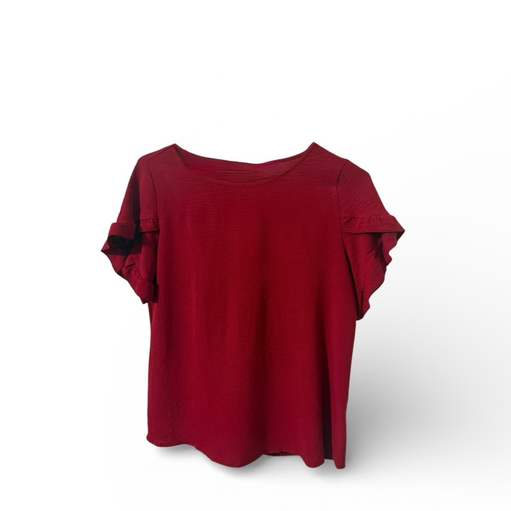 SHEIN Elegant Cranberry Red Women's Top